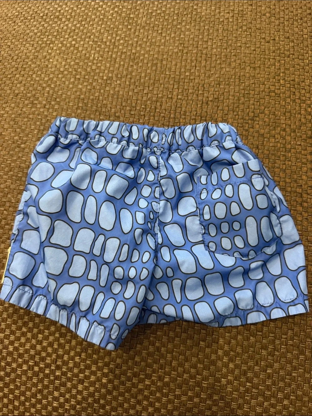 Moschino Light Blue Patterned Swim Trunks